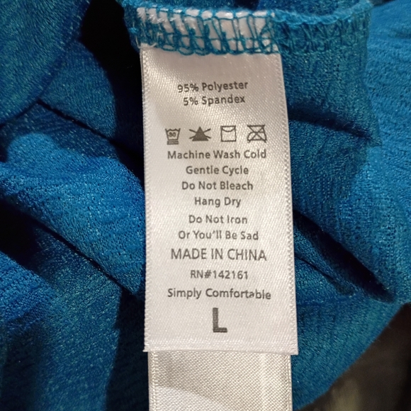 NWT LuLaRoe Tank Women L Teal Casual Summer Business Zip Comfy Classic Office - Picture 5 of 5